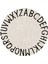 Round Abc Natural-Siyah Çocuk Odası Halısı 150 cm 1
