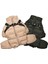 Ultra Light Soft Onesie Bej Tasmalı Köpek Tulumu 3