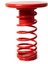 Twist Kırmızı Ahşap Tablalı Metal Tabure 1