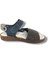 1622-20 Anatomik Cırt Bant Erkek Çocuk Sandalet Lacivert Füme 26-30 3