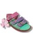 Şirinbebe 1612-20 Çiçekli 3 Bant Kız Çocuk Sandalet Yeşil Mor 21-25 1