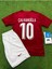 Euro 2024 Türkiye Hakan Çalhanoğlu 10 Numara Çocuk 4'lü Set Hediyeli Kırmızı Milli Takım Forması Red 1