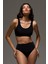 Siyah Kare Yaka Spor Bikini Üstü Sporty Top 7