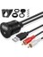 USB 2rca 3.5mm Aux Araç Içi Kontrol Paneli Uzatma Ek Kablosu Panel Tipi Montajlanabilir 1 Metre 1