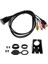 USB 2rca 3.5mm Aux Araç Içi Kontrol Paneli Uzatma Ek Kablosu Panel Tipi Montajlanabilir 1 Metre 2