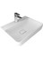 Zero 2.0 60X45 cm Armatür Bantlı Mat Beyaz Dikdörtgen Tezgah Üzeri Lavabo 1