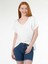 Kadın Salaş Kesim V Yaka Bluz 4