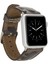Apple Watch Uyumlu Deri Kordon 42-44-45MM Kamuflaj Bej 4