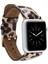 Apple Watch Uyumlu Deri Kordon 42-44-45MM Leopar Ne 5