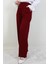 Beli Lastikli Düğmeli Pantolon Bordo 1