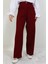 Beli Lastikli Düğmeli Pantolon Bordo 3