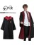Harry Potter Gryffindor Kapişonlu Çocuk Kostüm + Asa + Gözlük Seti 9-10 Yaş 1