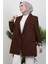 Leopar Astarlı Ceket Acı Kahve 5