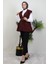 Kemerli Yelek Bordo 4