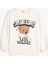 Ayıcık Baskılı Sweatshirt Uzun Kollu Bisiklet Yaka Şardonlu 1
