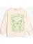 Kelebekli Sweatshirt Uzun Kollu Bisiklet Yaka Baskılı 1