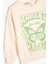 Kelebekli Sweatshirt Uzun Kollu Bisiklet Yaka Baskılı 3