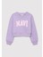 Mavi Logo Baskılı Crop Mor Sweatshirt 7S10097-86954 6