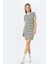 Mini Bisiklet Yaka Kısa Kollu Fitilli Slim Fit Elbise 1