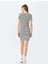 Mini Bisiklet Yaka Kısa Kollu Fitilli Slim Fit Elbise 4