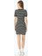 Bisiklet Yaka Kısa Kollu Fitilli Mini Bodycon Elbise 4