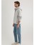 Jeans Detaylı Kapüşonlu Gri Şişme Yelek 0110554-70074 1