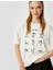 Oversize T-Shirt Baskılı Bisiklet Yaka Kısa Kollu Pamuklu 1
