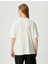 Oversize T-Shirt Baskılı Bisiklet Yaka Kısa Kollu Pamuklu 4