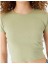 Crop Bisiklet Yaka Kısa Kollu Slim Fit Basic Tişört 5