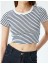 Crop Bisiklet Yaka Kısa Kollu Slim Fit Tişört 5