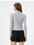 Uzun Kollu Tişört Simli Dik Yaka Fırfırlı 4