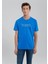 M067115-81347 Gök Mavi Erkek Regular Istanbul Baskılı T-Shirt 1
