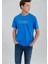 M067115-81347 Gök Mavi Erkek Regular Istanbul Baskılı T-Shirt 2