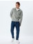 Yarım Fermuarlı Yaka Sweatshirt Uzun Kollu Şardonlu Pamuk Karışımlı 1