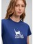Kedi Baskılı Grafik Tişört 5