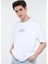 Miav Baskılı Oversize Beyaz Tişört 0611704-620 15