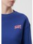 Logo Baskılı Lacivert Crop Sweatshirt 1611601-70722 5