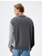 Bisiklet Yaka Sweatshirt Renk Bloklu Slogan Işlemeli Ribanalı 4