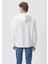 Erkek Kapüşonlu Beyaz Basic Sweatshirt 0610062-620 4
