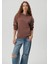 Kadın Kapüşonlu Kahverengi Basic Sweatshirt 167299-70383 1