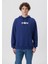 Miav Baskılı Kapüşonlu Mavi Sweatshirt 0S10001-70722 3