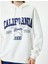 Oversize Kapüşonlu Sweatshirt Kolej Işlemeli Uzun Kollu Şardonlu 5