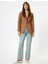 Düz Paça Kot Pantolon Düğmeli - Eve Straight Jeans 1
