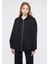 Kapüşonlu Fermuarlı Siyah Sweatshirt 1610221-900 13