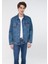 Drake Classic Denim Puslu Indigo Mavi Jean Ceket 010143-89136 5