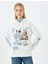 Kolej Baskılı Kapüşonlu Oversize Sweatshirt 3