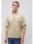 Dik Yaka Bej Sweatshirt 0S10016-70322 1