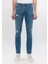 Erkek JAKE Yırtıklı Mavi Premium Jean Pantolon 0042283705 3