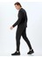5WAM40011NK 999 Sıyah Erkek Elastan Jersey Spor Esofman Alt 1