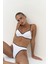 Laili Kontrast Şerit Detaylı Beyaz Bikini Altı 6